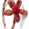 Diadema para niña de flores rojo y blanco
