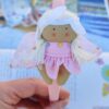 Diadema para niña vestida de hada rosa