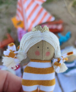 Diadema para niña vestida mono mostaza
