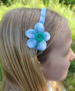 Diadema niña flor verde