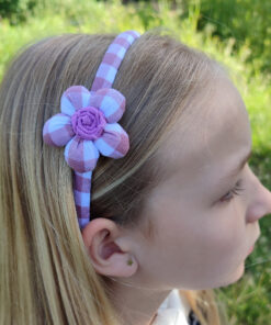 Diadema niña flor lila claro
