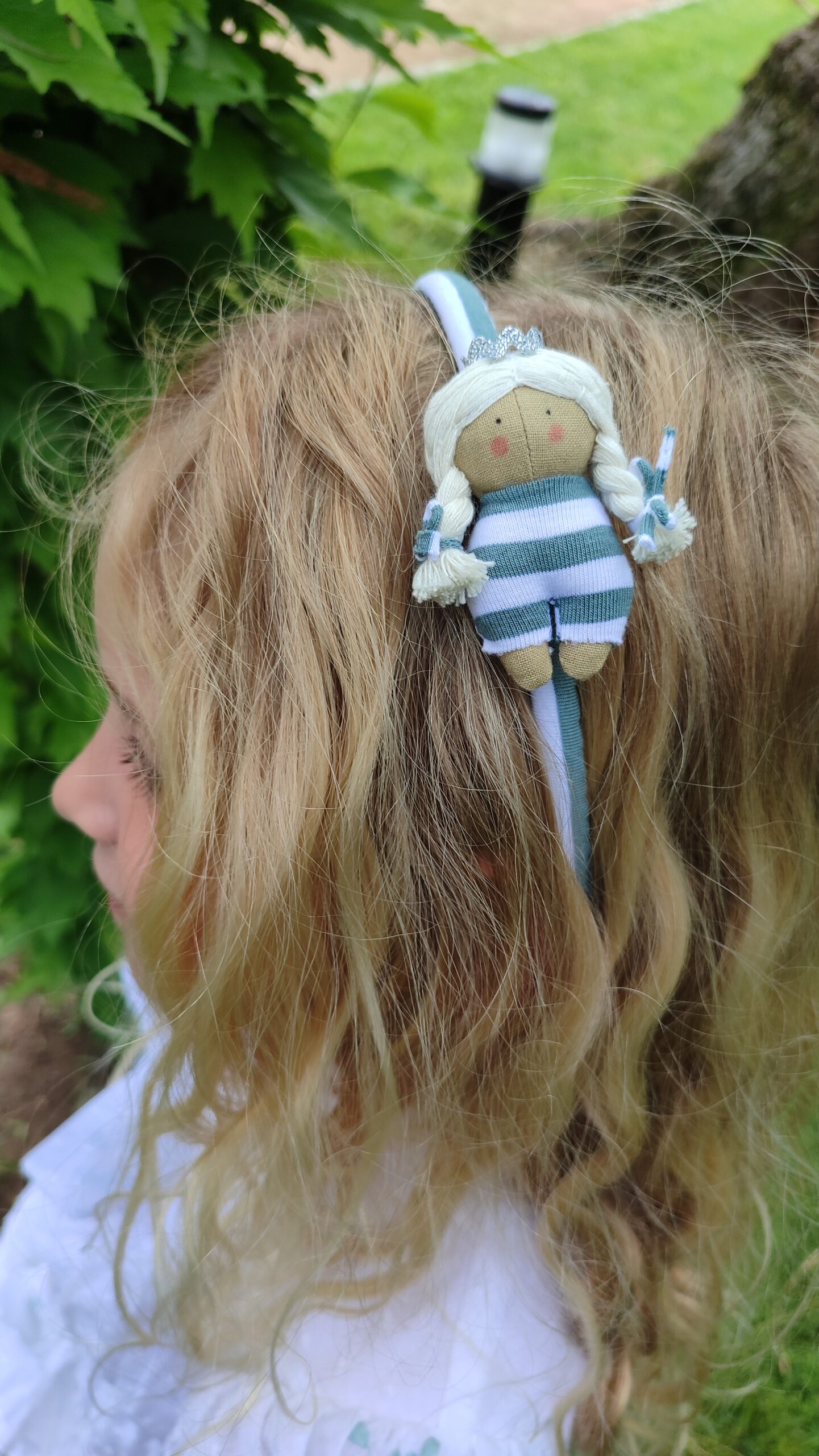 Diadema para niña vestida mono verde Diadema para niña vestida mono verde